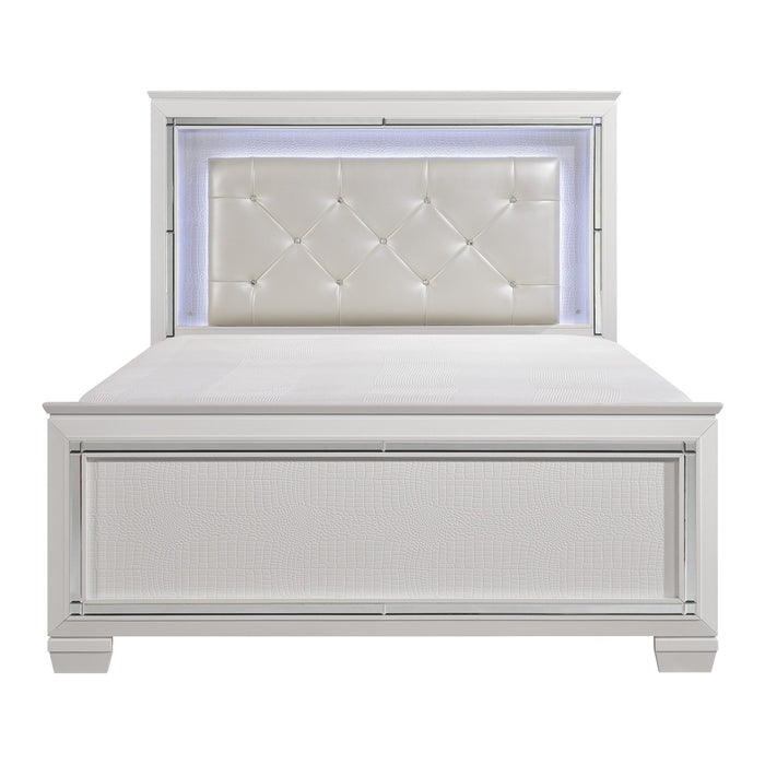 Homelegance - Allura California King Bed LED Lighting in White - 1916KW-1CK - GreatFurnitureDeal
