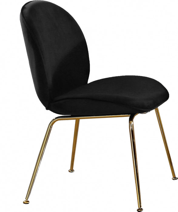 Meridian Furniture - Paris Velvet Dining Chair Set of 2 in Black - 785Black-C