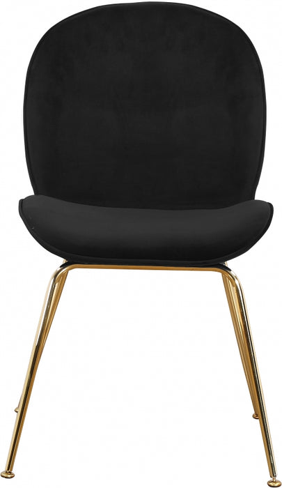 Meridian Furniture - Paris Velvet Dining Chair Set of 2 in Black - 785Black-C