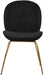 Meridian Furniture - Paris Velvet Dining Chair Set of 2 in Black - 785Black-C - GreatFurnitureDeal