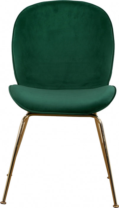 Meridian Furniture - Paris Velvet Dining Chair Set of 2 in Green - 785Green-C