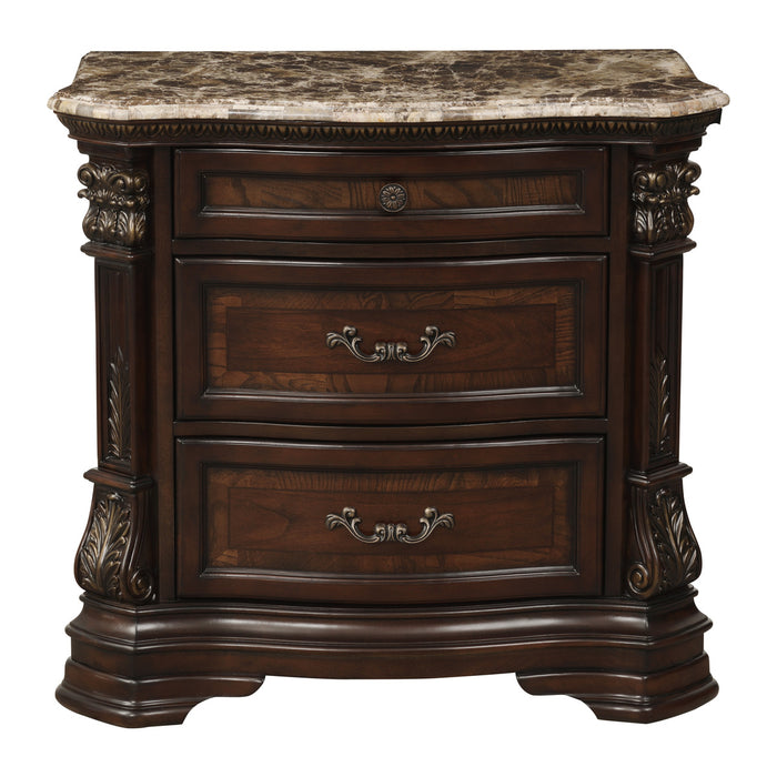 Homelegance - Antoinetta Night Stand with Marble Top - 1919-4 - GreatFurnitureDeal