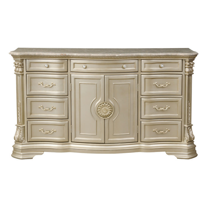 Homelegance - Antoinetta Champagne Dresser with Marble Top - 1919NC-5