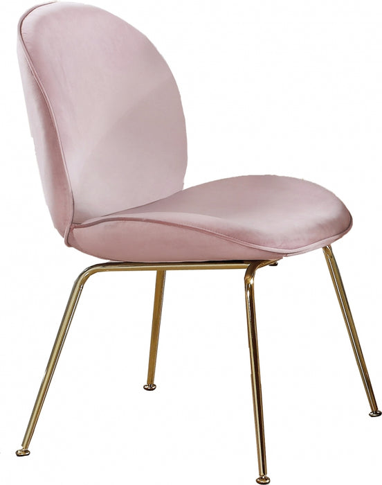 Meridian Furniture - Paris Velvet Dining Chair Set of 2 in Pink - 785Pink-C - GreatFurnitureDeal