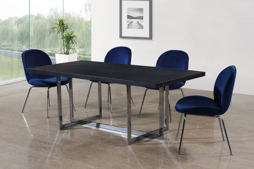 Meridian Furniture - Elle Dining Table in Chrome - 738-T - GreatFurnitureDeal