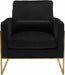 Meridian Furniture - Mila Velvet Chair in Black - 678Black-C - GreatFurnitureDeal