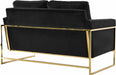 Meridian Furniture - Mila 3 Piece Living Room Set in Black -678Black-S-3SET - GreatFurnitureDeal