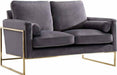 Meridian Furniture - Mila 3 Piece Living Room Set in Grey - 678Grey-S-3SET - GreatFurnitureDeal