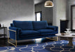 Meridian Furniture - Mila Velvet Sofa in Navy - 678Navy-S - GreatFurnitureDeal
