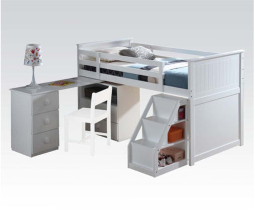 Acme Furniture - Wyatt 5 Piece Bedroom Kids Loft Bed Set in White - 19405-5SET - GreatFurnitureDeal