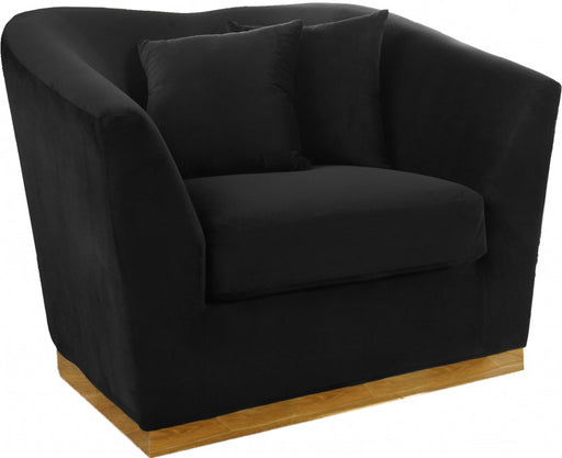 Meridian Furniture - Arabella 3 Piece Living Room Set in Black - 617Black-S-3SET - GreatFurnitureDeal