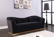 Meridian Furniture - Arabella 3 Piece Living Room Set in Black - 617Black-S-3SET - GreatFurnitureDeal