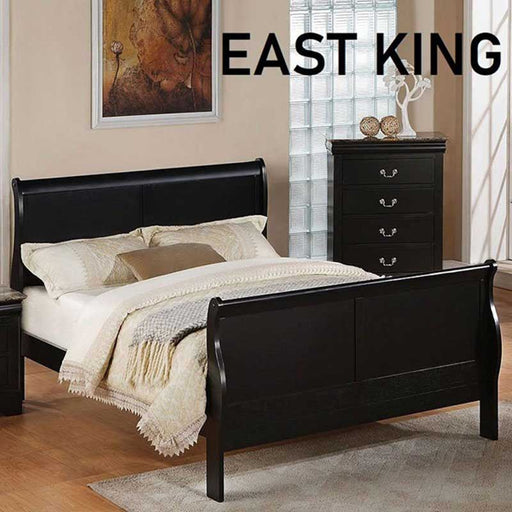 Acme Furniture - Louis Philippe IIi 6 Piece Eastern King  Bedroom Set in Black - 19497EK-6SET - GreatFurnitureDeal