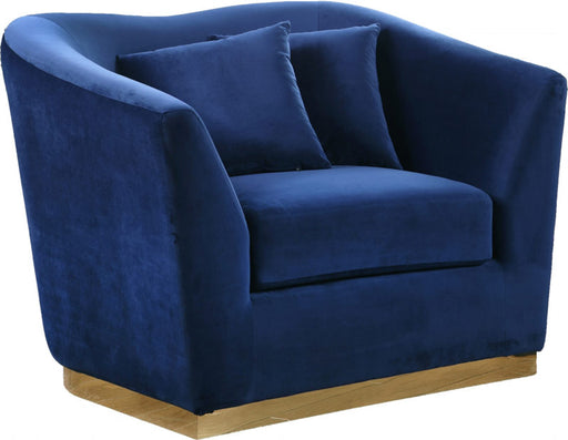 Meridian Furniture - Arabella 3 Piece Living Room Set in Navy - 617Navy-S-3SET - GreatFurnitureDeal