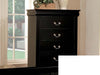 Acme Furniture - Louis Phillipe III Black Chest with Storage Drawers - 19506CH