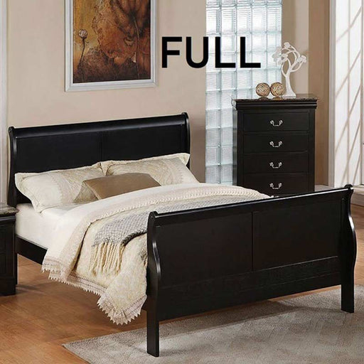 Acme Furniture - Louis Philippe IIi 3 Piece Full  Bedroom Set in Black - 19508F-3SET - GreatFurnitureDeal