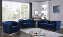 Meridian Furniture - Arabella Velvet Loveseat in Navy - 617Navy-L - GreatFurnitureDeal