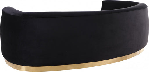 Meridian Furniture - Julian Velvet Sofa in Black - 620Black-S - GreatFurnitureDeal