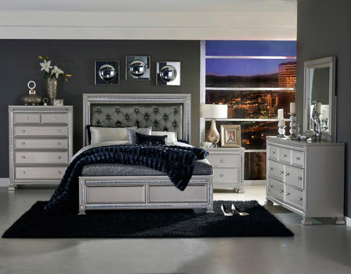 Homelegance - Bevelle 5 Piece California King Bedroom Set in Silver - 1958K-1CK-5SET - GreatFurnitureDeal