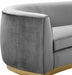 Meridian Furniture - Julian Velvet Loveseat in Grey - 620Grey-L - GreatFurnitureDeal