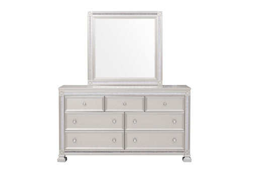 Homelegance - Bevelle Dresser with Mirror in Silver - 1958-DM - GreatFurnitureDeal
