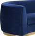 Meridian Furniture - Julian Velvet Loveseat in Navy - 620Navy-L - GreatFurnitureDeal