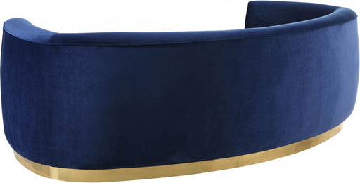 Meridian Furniture - Julian Velvet Sofa in Navy - 620Navy-S - GreatFurnitureDeal