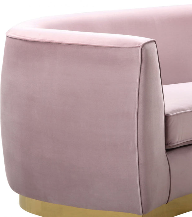 Meridian Furniture - Julian Velvet Chair in Pink - 620Pink-C - GreatFurnitureDeal