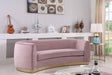 Meridian Furniture - Julian Velvet Sofa in Pink - 620Pink-S - GreatFurnitureDeal