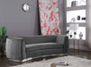 Meridian Furniture - Julian 3 Piece Living Room Set in Grey - 621Grey-S-3SET - GreatFurnitureDeal