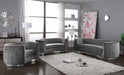 Meridian Furniture - Julian Velvet Loveseat in Grey - 621Grey-L - GreatFurnitureDeal