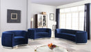 Meridian Furniture - Julian Velvet Loveseat in Navy - 621Navy-L - GreatFurnitureDeal