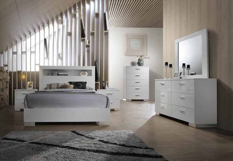 Myco Furniture - Mecca 3 Piece King Bedroom Set in White - ME535-K-3SET - GreatFurnitureDeal