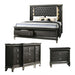 Mariano Furniture - Bellagio 3 Piece Eastern King Bedroom Set in Dark Gray - BMBel-EK-3Pc - GreatFurnitureDeal