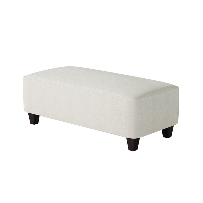 Southern Home Furnishings - Chanica Oyster 49"Cocktail Ottoman in Ivory - 100-C Chanica Oyster