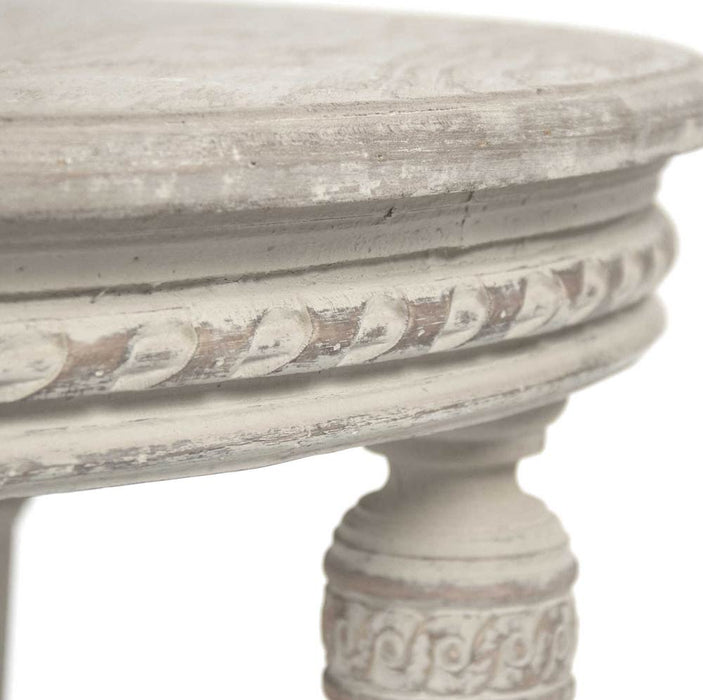 Zentique - Bart Antique Grey Taupe 28'' Wide Round Pedestal Table - LI-SH12-13-93 - GreatFurnitureDeal