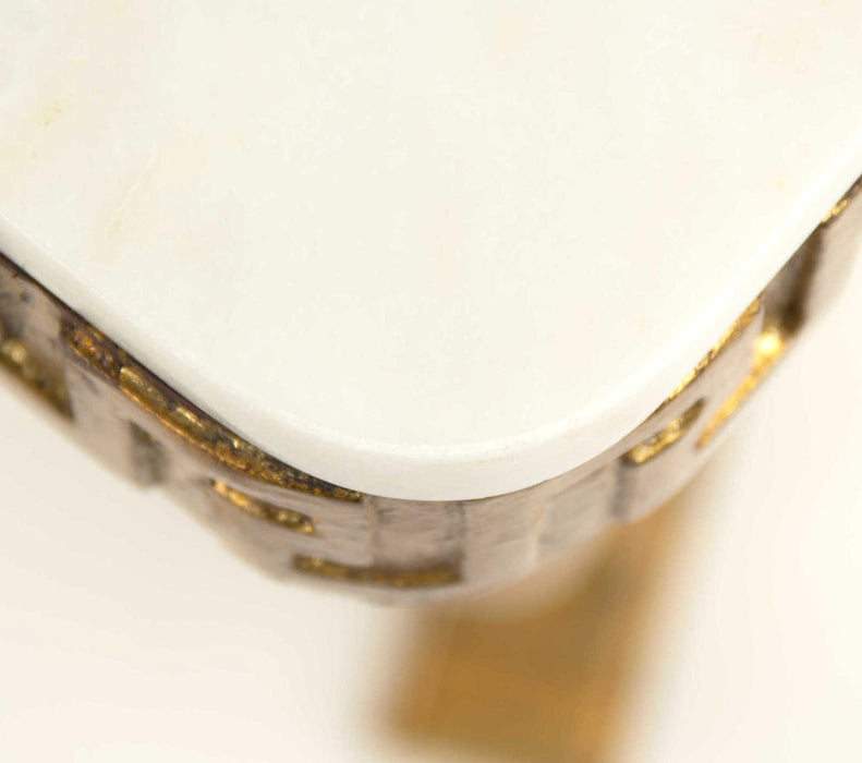 Zentique - Emeline Off-White / Gold Leaf 65'' Wide Rectangular Console Table - LI-SH15-26-116