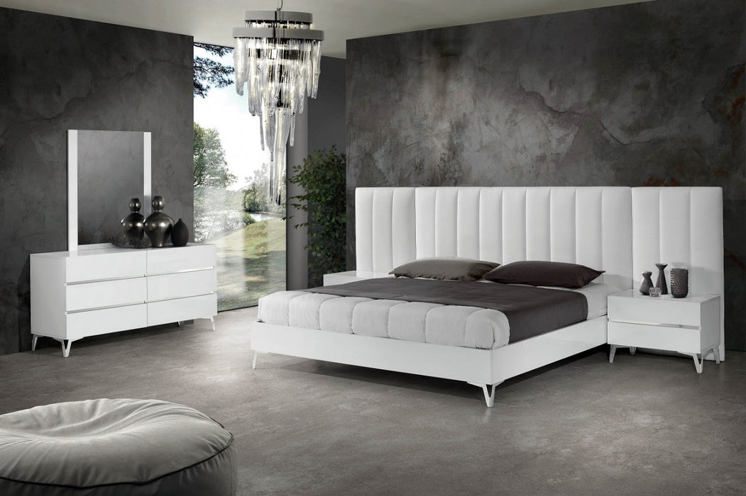 VIG Furniture - Nova Domus Angela - Italian Modern White Eco Leather Bed - VGACANGELA-BED