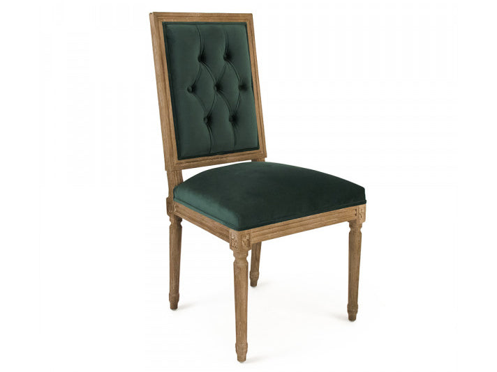 Zentique -Louis Green Velvet Side Dining Chair - FC010-4-Z E272 V093