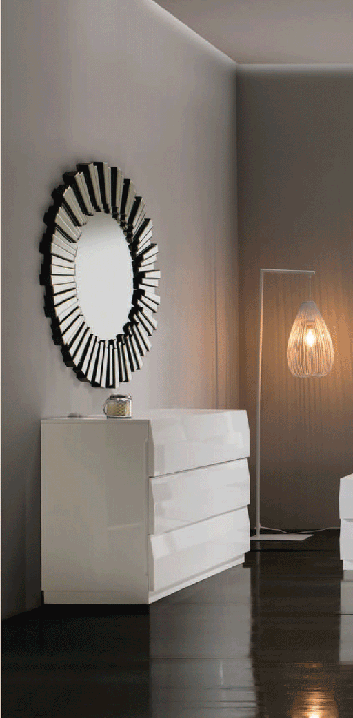 ESF Furniture - Martina Lux 5 Piece King Storage Bedroom Set in White - MARTINALUXKS-5SET - GreatFurnitureDeal