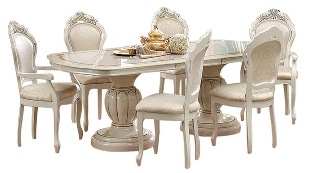 ESF Furniture - Leonardo 5 Piece Dining Room Set w/18 - LEONARDOTABLE-5SET