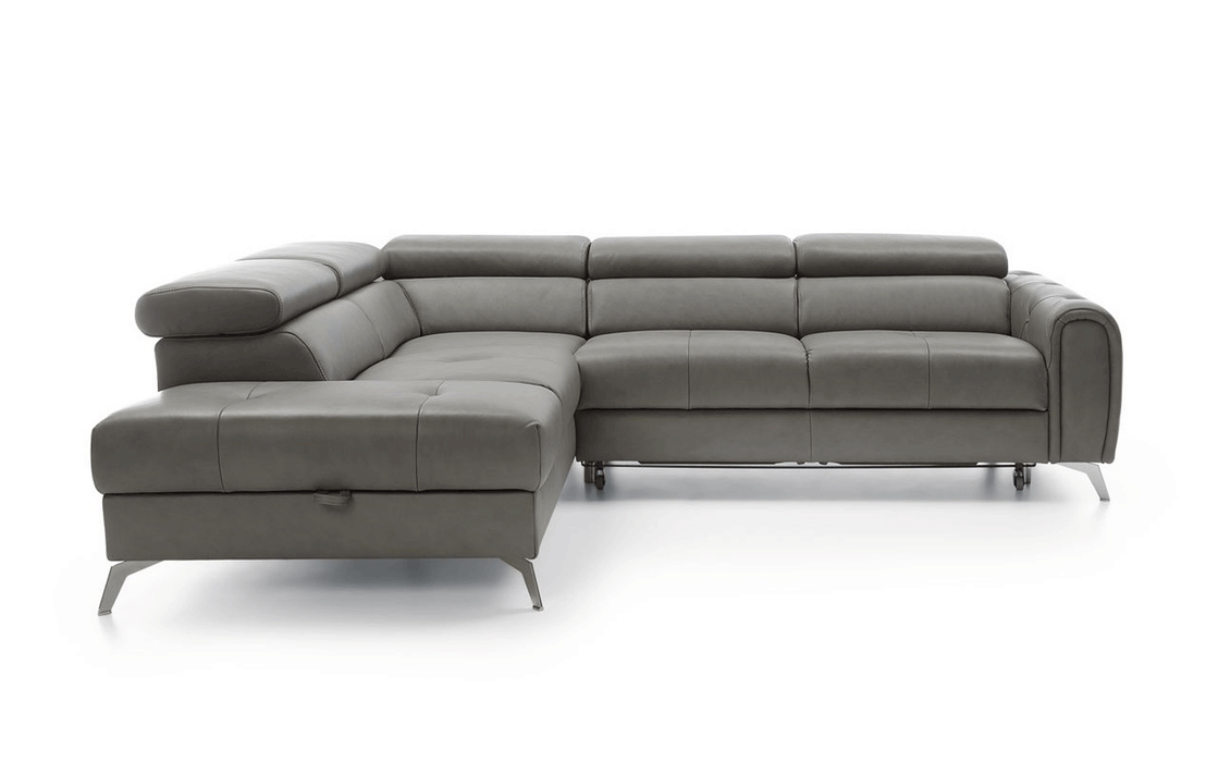 ESF Furniture - Camelia Sectional Sofa w/Bed and Storage in grey - CAMELIASECTIONALRIGHT