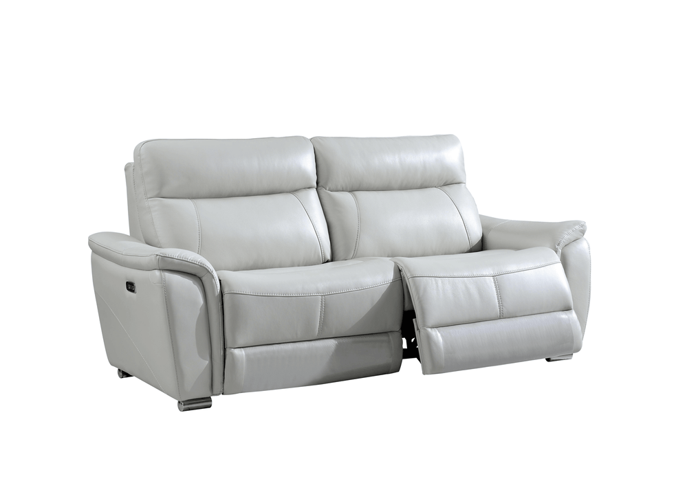 ESF Furniture - 1705 Living Room 3 Piece Living w/Electric Recliner Room Set in Light Gray - 1705SLC-3SET
