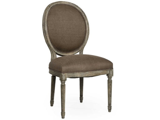 Zentique - Medallion Aubergine Linen Side Dining Chair - B004 E272 A008 - GreatFurnitureDeal