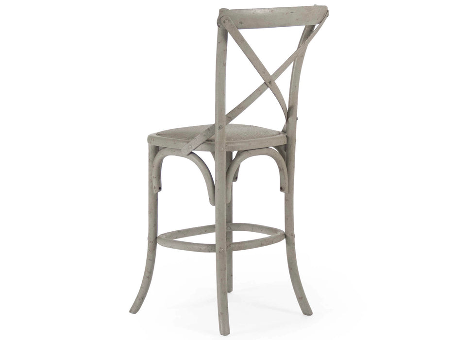 Zentique - Parisienne Faux Olive Green Birch Side Counter Height Stool - FC035 Counter 432