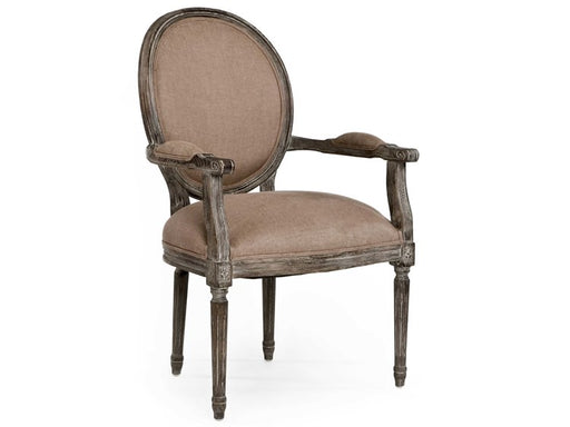 Zentique - Medallion Copper Linen Arm Dining Chair - B009 E271 A006 - GreatFurnitureDeal