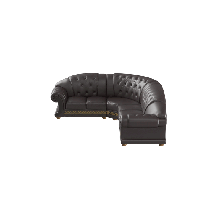 ESF Furniture - Apolo Sectional in Brown - APOLOSECT-LEFTBROWN