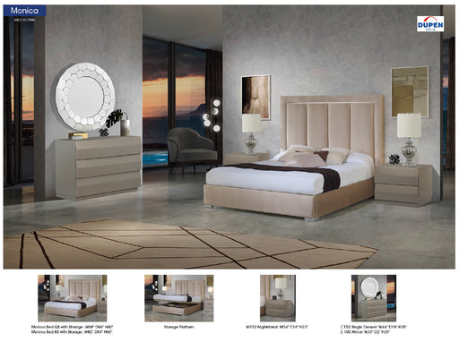 ESF Furniture - Monica 3 Piece King Storage Bedroom Set - MONICABEDKS-3SET - GreatFurnitureDeal