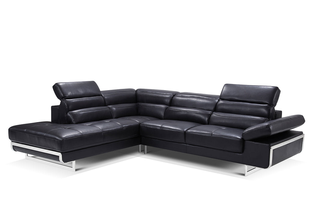 ESF Furniture - 2347 Sectional in Black - 2347-SECTIONALLEFT - GreatFurnitureDeal