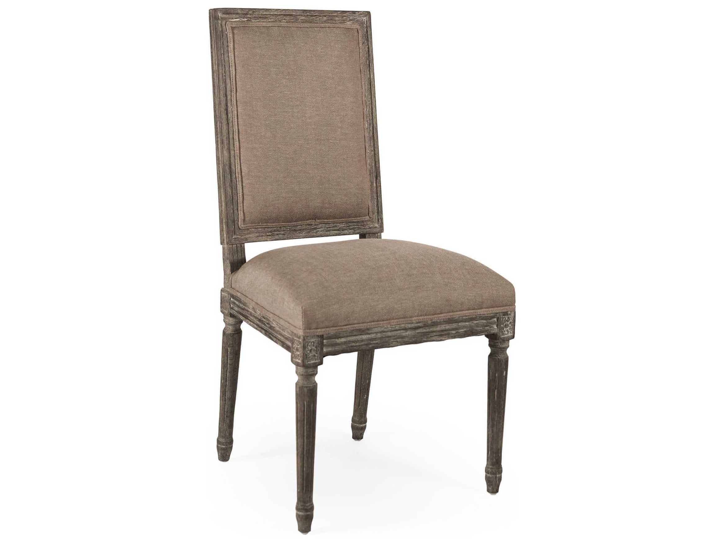 Zentique Louis Copper Linen Side Dining Chair FC0104 E271 A006